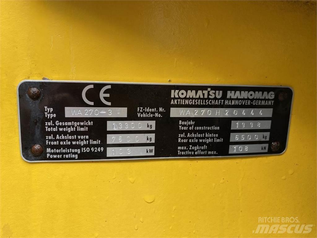 Komatsu WA270-3 Pás carregadoras de rodas