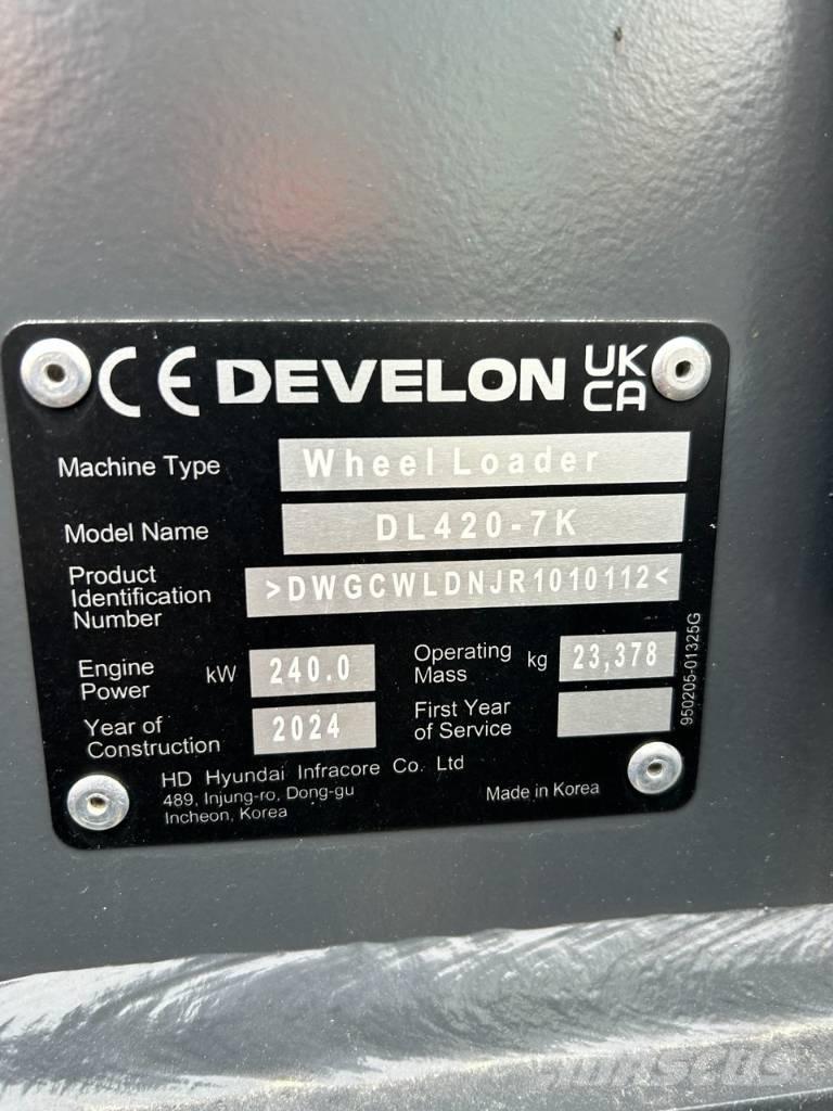 Develon DL 420 CVT-7 Pás carregadoras de rodas