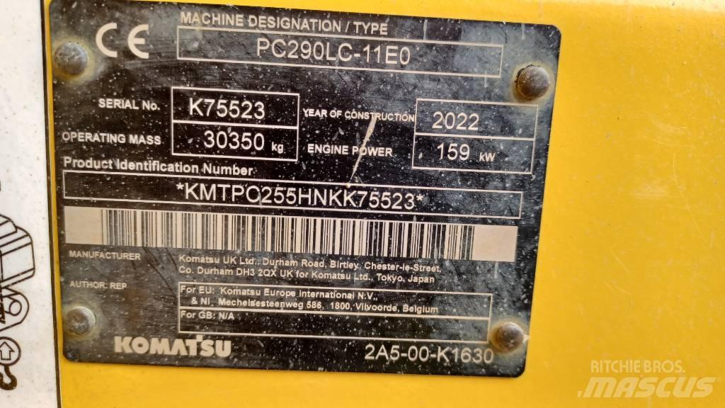 Komatsu PC 290 LC-11 Escavadoras de rastos