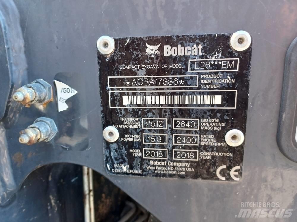 Bobcat E 26 Mini Escavadoras <7t
