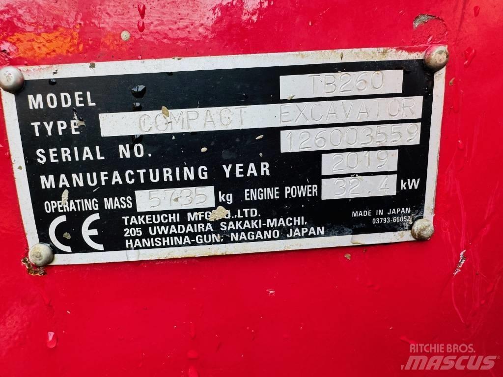 Takeuchi TB 260 Mini Escavadoras <7t