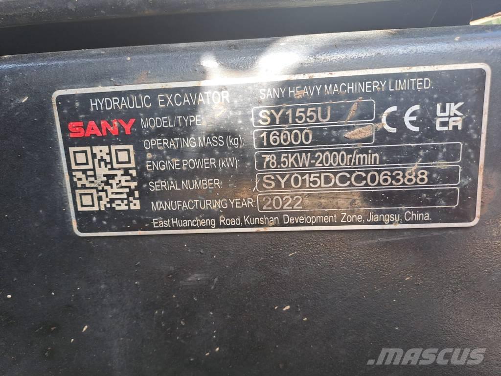 Sany SY 155 U Escavadoras de rastos