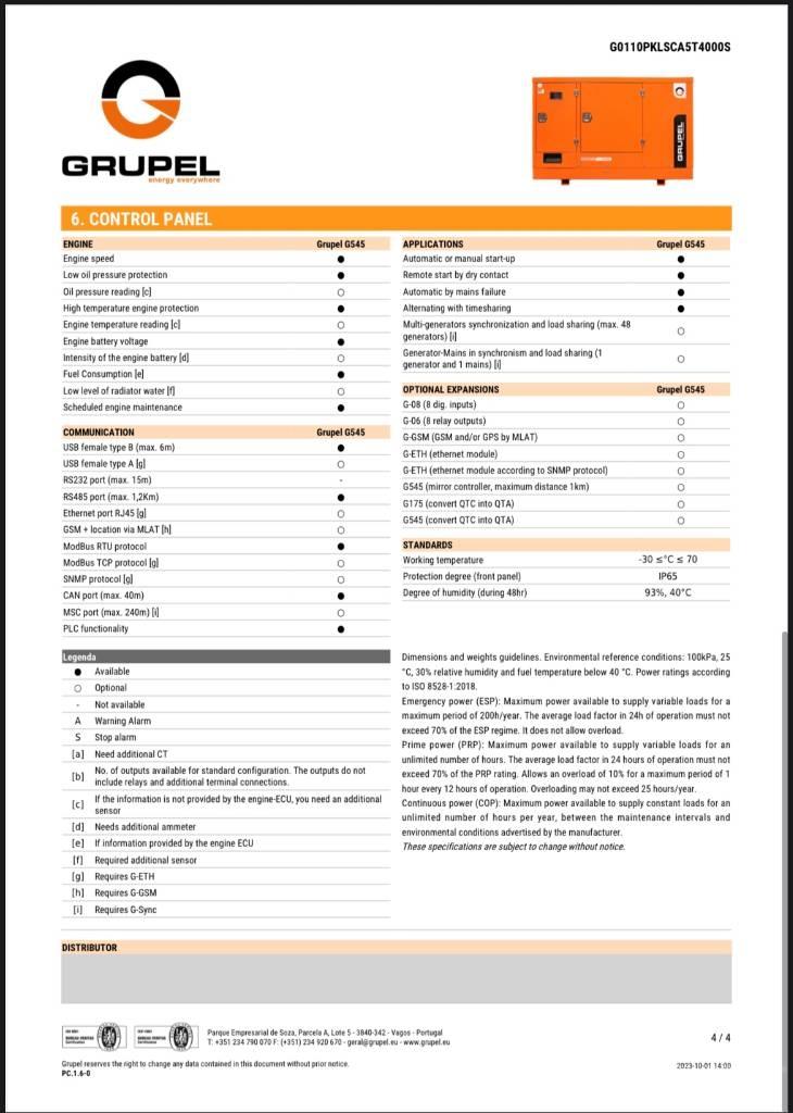  Grupel G545 Geradores Diesel