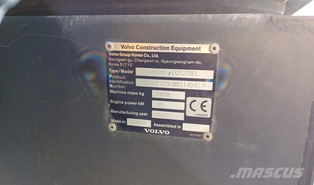 Volvo ECR235EL Escavadoras de rastos