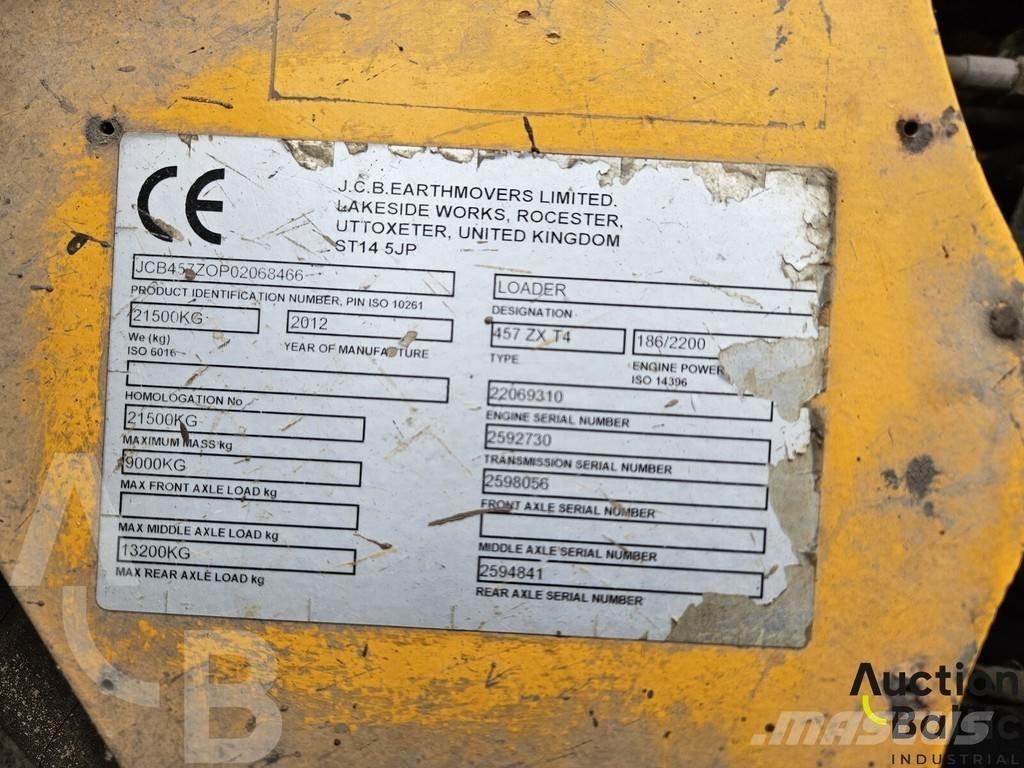 JCB 457 ZX Pás carregadoras de rodas