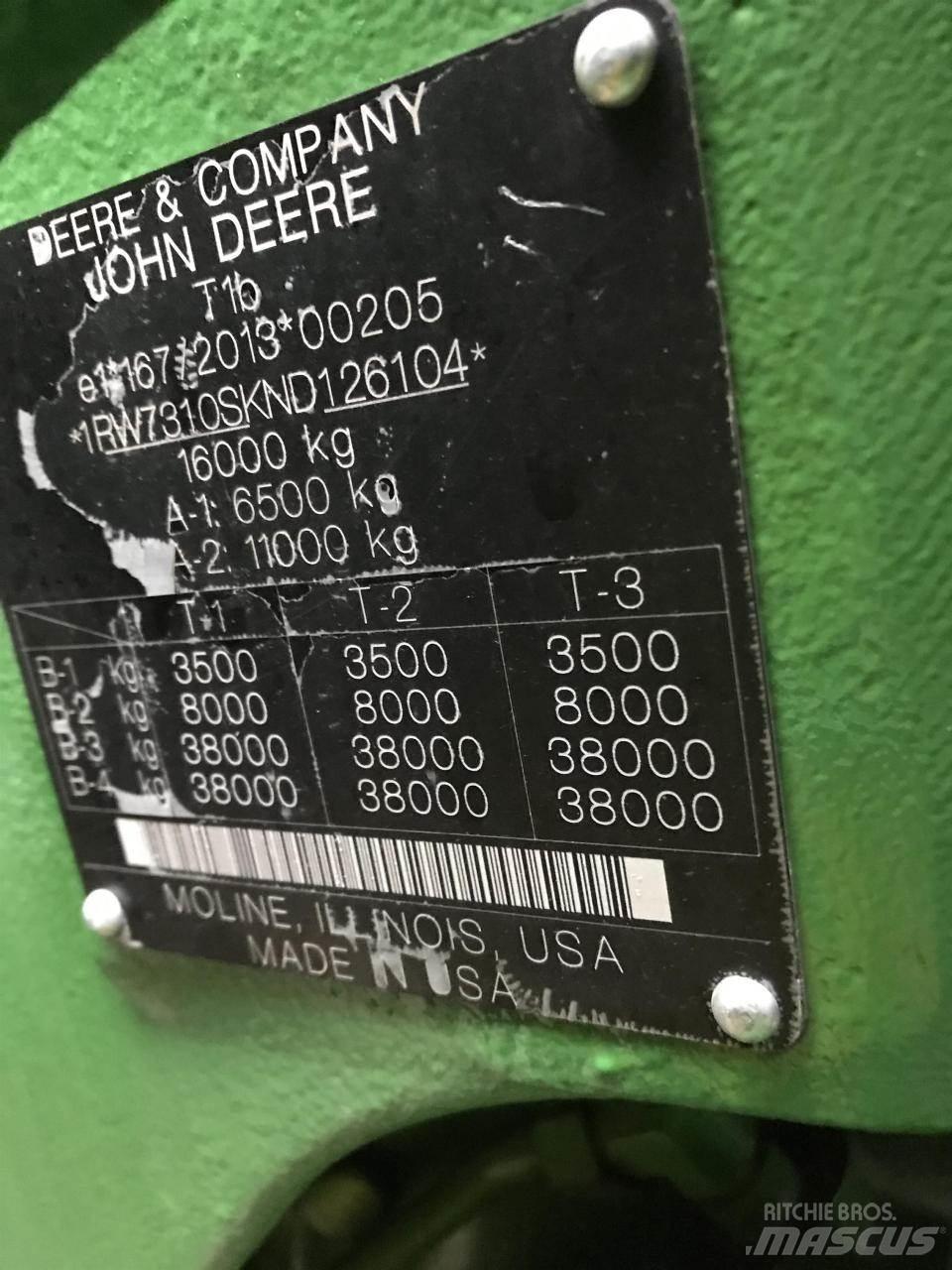 John Deere 7R 310 Tratores Agrícolas usados