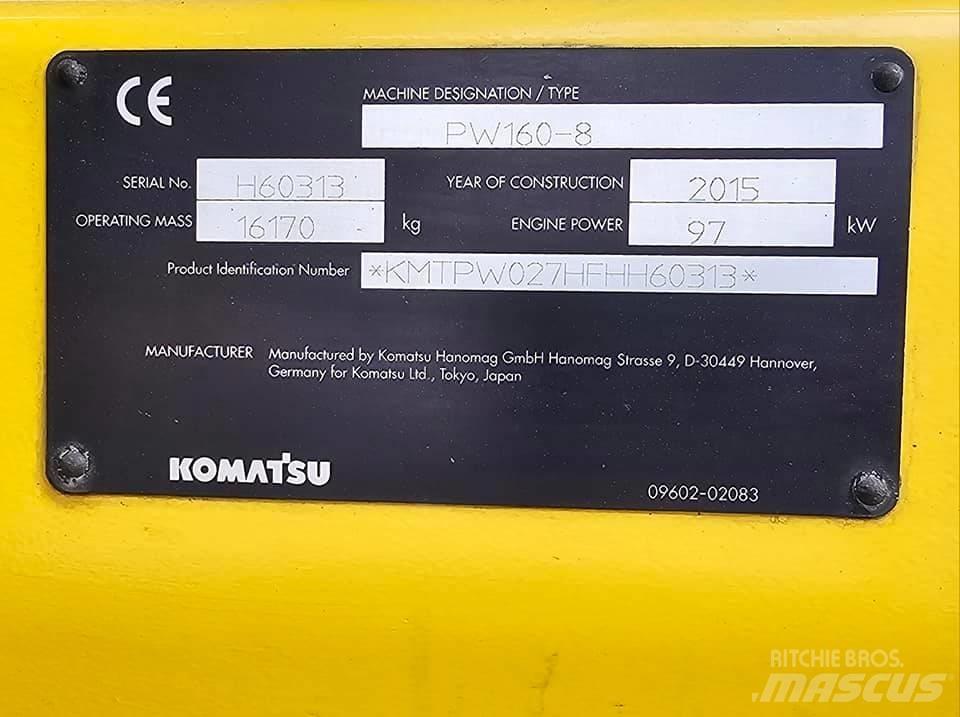 Komatsu pw 160 -8 Escavadoras de rodas