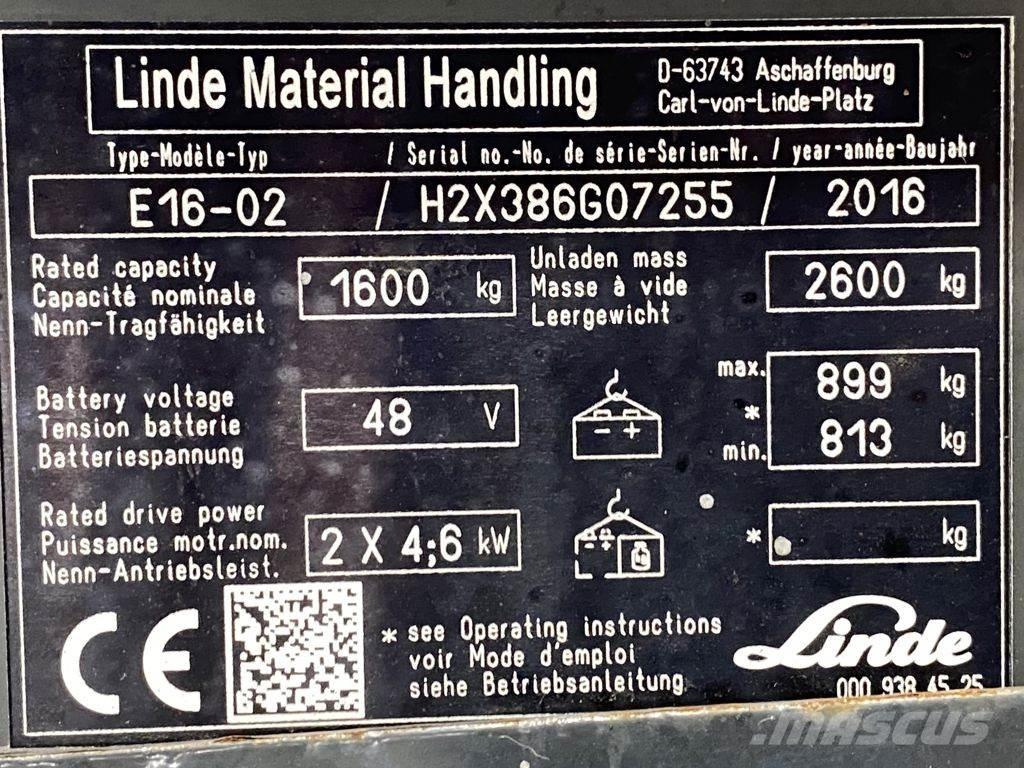Linde E16-02 Empilhadores eléctricos