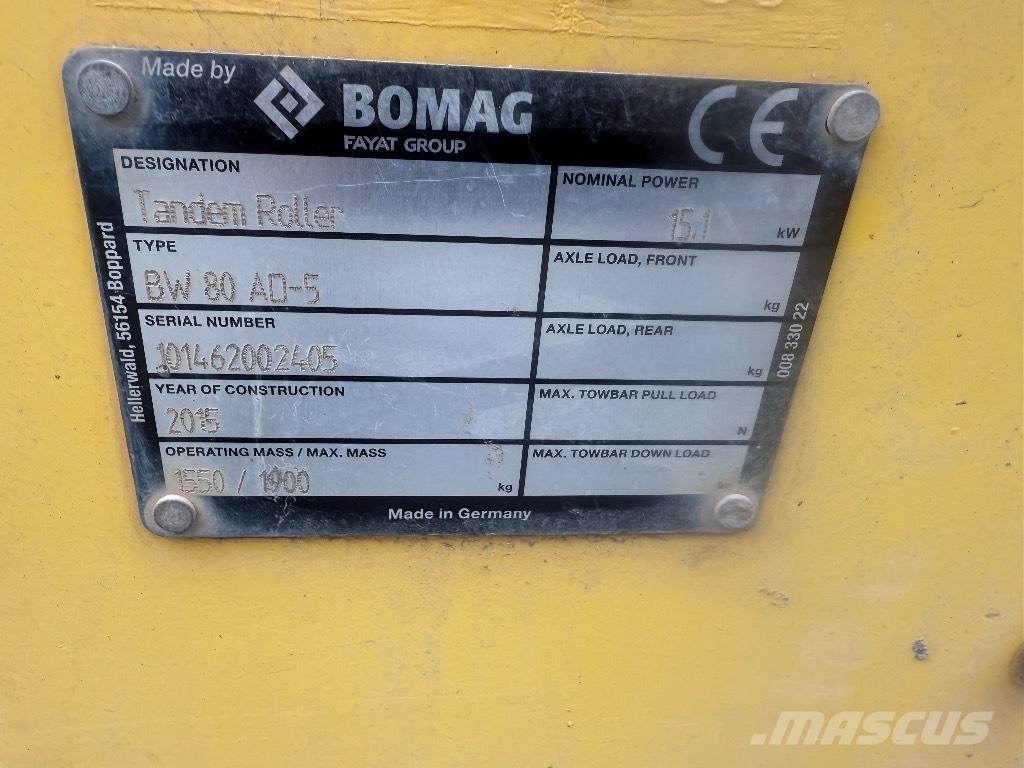 Bomag BW 80 AD-5 Cilindros Compactadores tandem