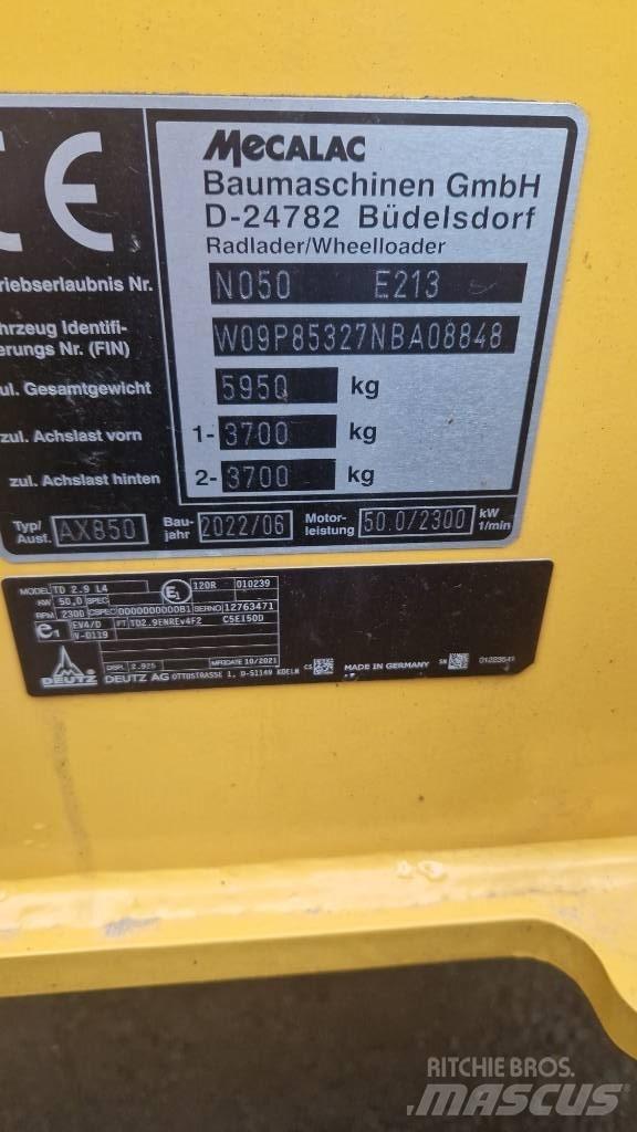 Mecalac AX 850 Pás carregadoras de rodas