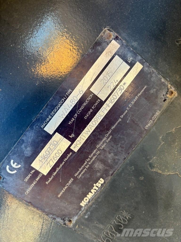 Komatsu WA 480-6 Pás carregadoras de rodas