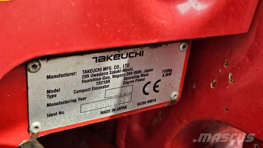Takeuchi TB 210 R Mini Escavadoras <7t