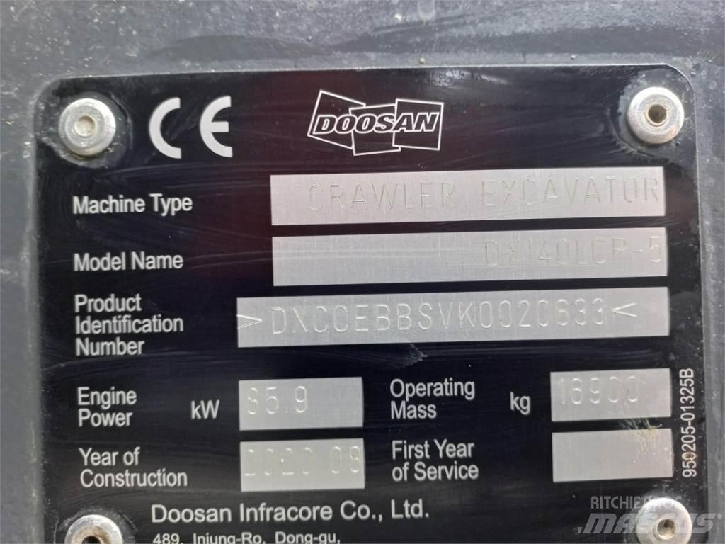 Develon DX140LCR-5 Escavadoras de rastos