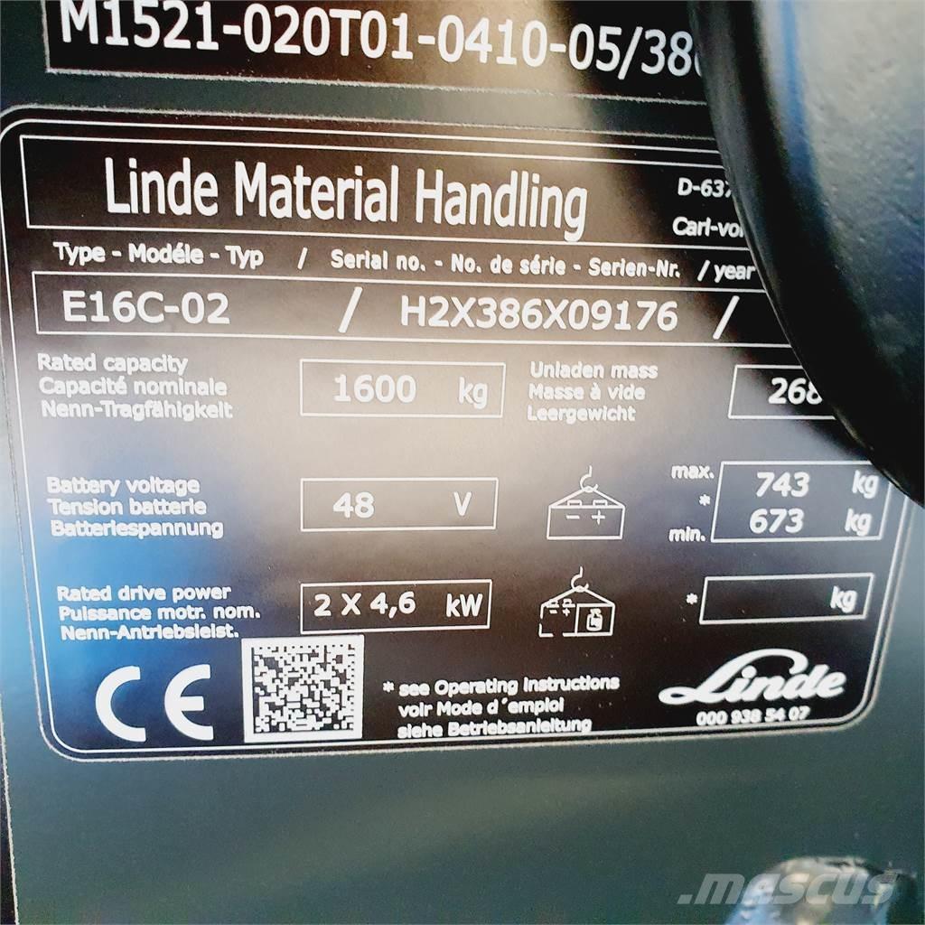 Linde E16C Empilhadores eléctricos