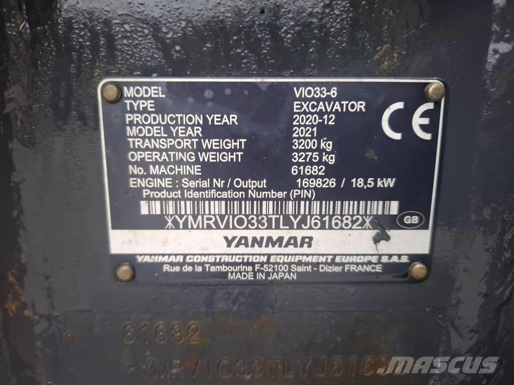 Yanmar Vio 33-6 Mini Escavadoras <7t