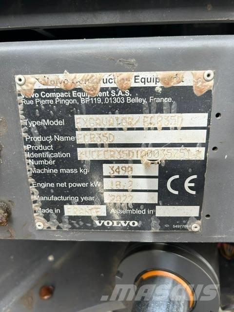 Volvo EC 35 C Mini Escavadoras <7t