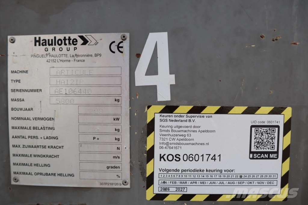 Haulotte HA12IP 2WD Elevadores braços articulados
