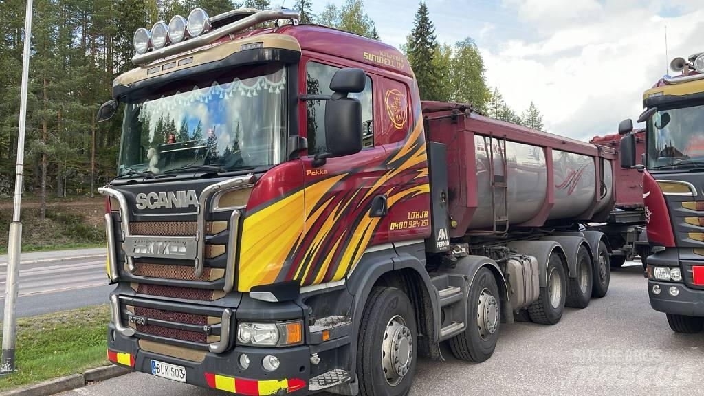 Scania R730 Camiões caixa desmontável com elevador de cabo