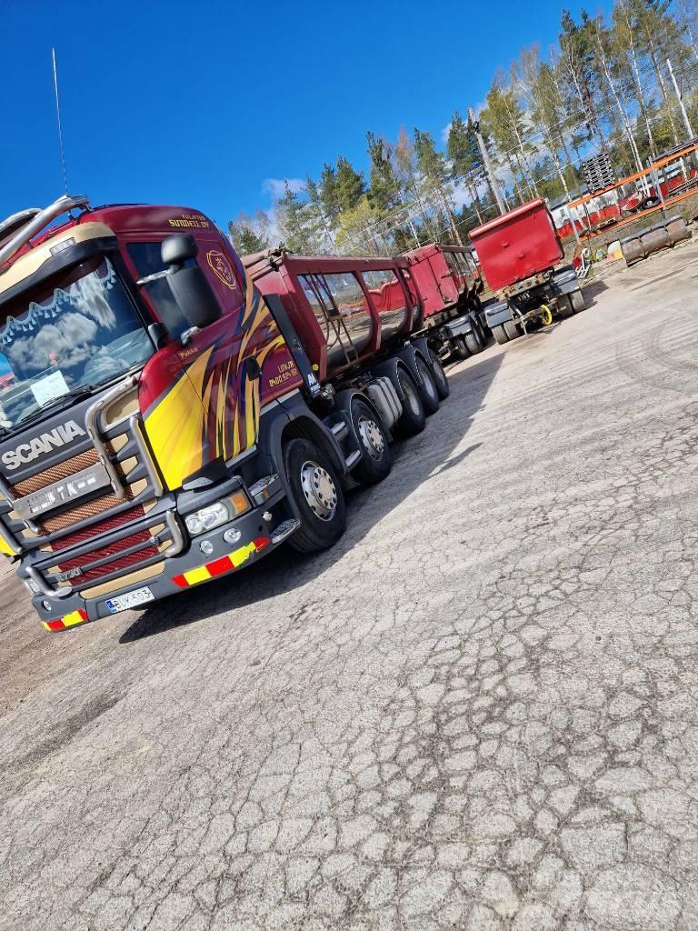 Scania R730 Camiões caixa desmontável com elevador de cabo