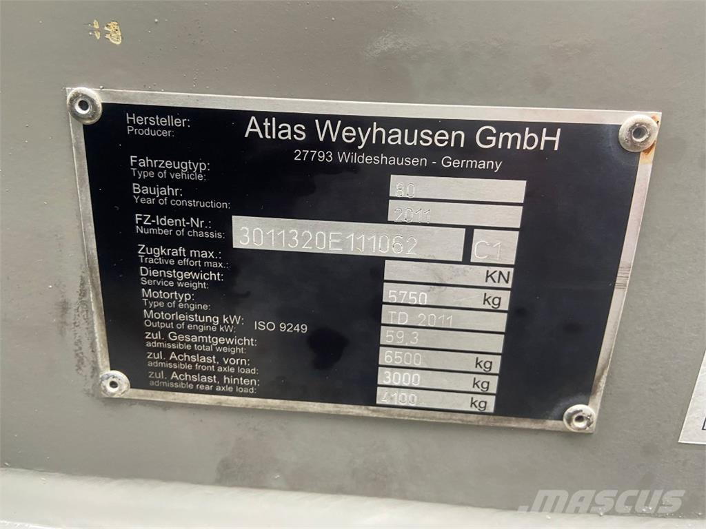 Atlas 80 Pás carregadoras de rodas