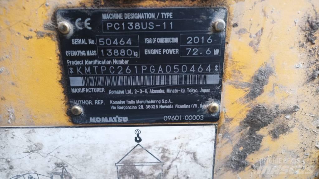 Komatsu PC 138 US Escavadoras de rastos