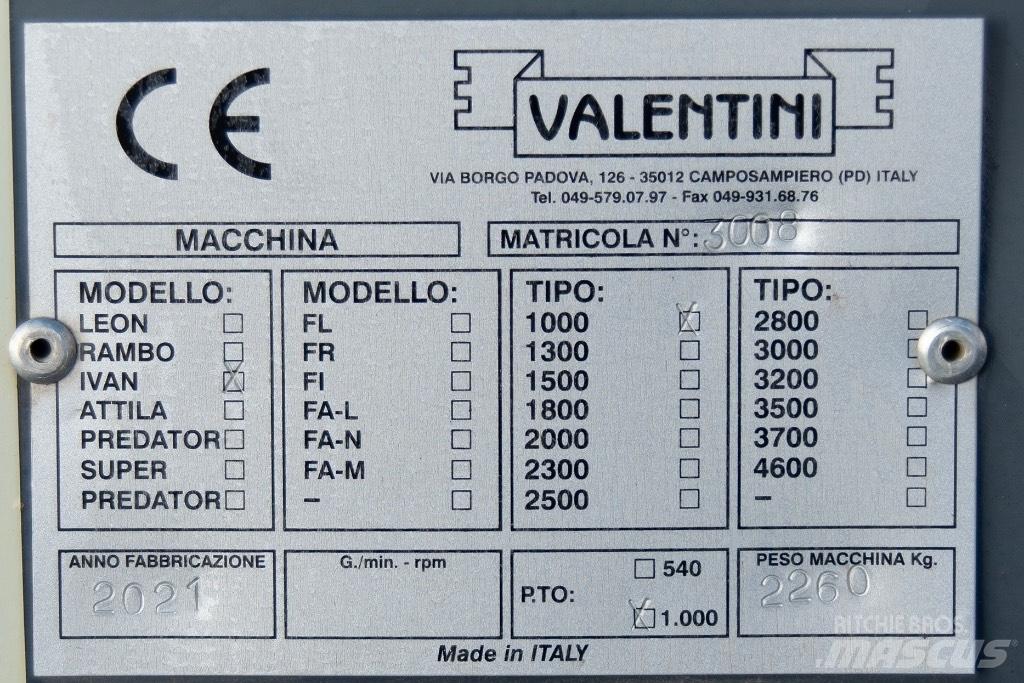 Valentini Ivan 100 Outros equipamentos construção via
