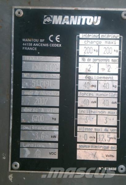 Manitou 150 AETJC Elevadores braços articulados