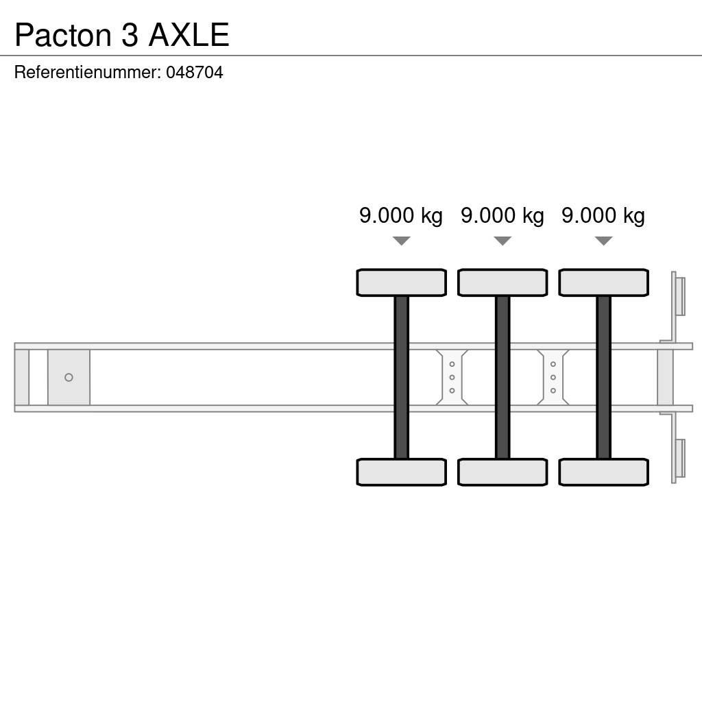 Pacton 3 AXLE Semi Reboques Porta Contentores