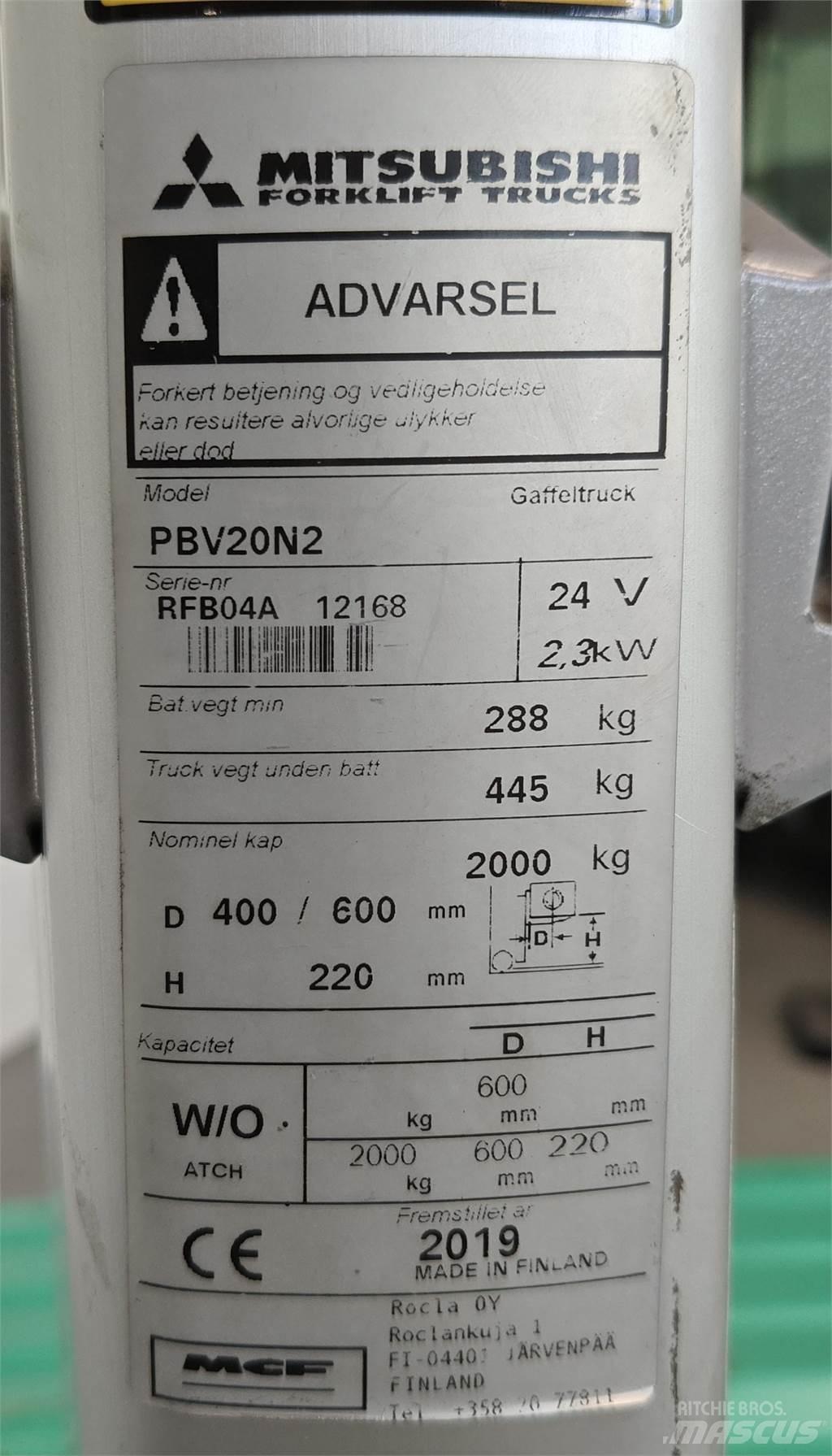 Mitsubishi PBV20N2 Empilhadores - Outros