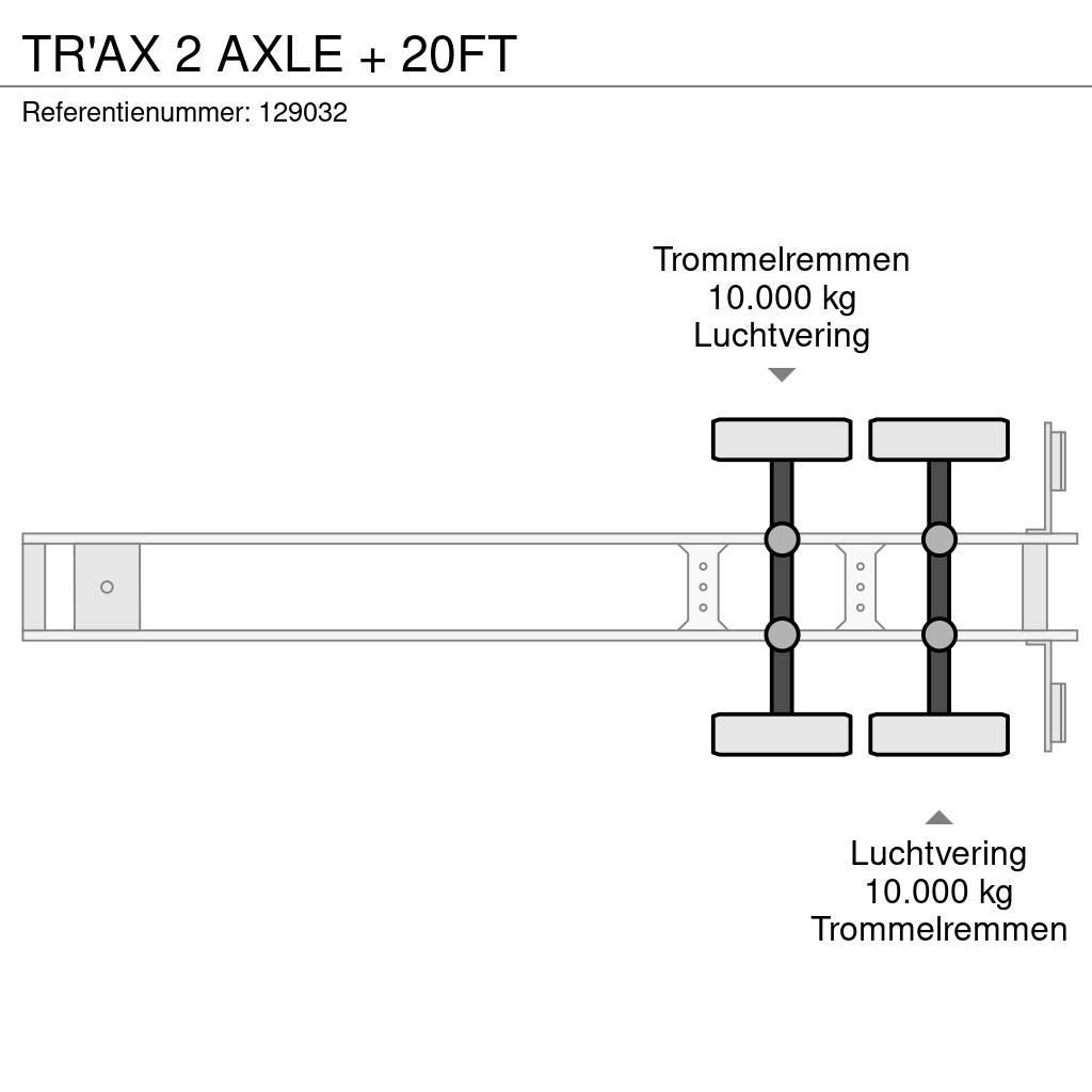  TR'AX 2 AXLE + 20FT Semi Reboques Porta Contentores