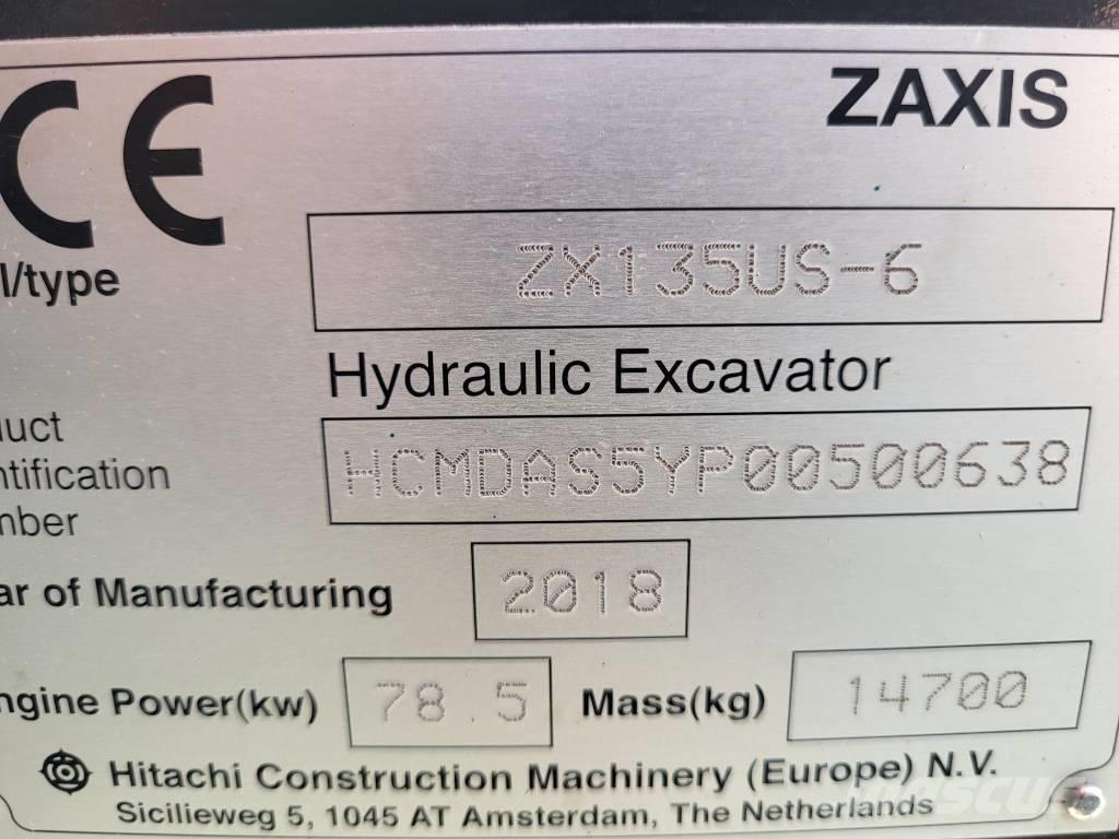 Hitachi ZX 135 US-6 Escavadoras de rastos