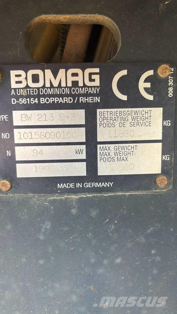 Bomag BW 213 D-3 Cilindros Compactadores monocilíndricos