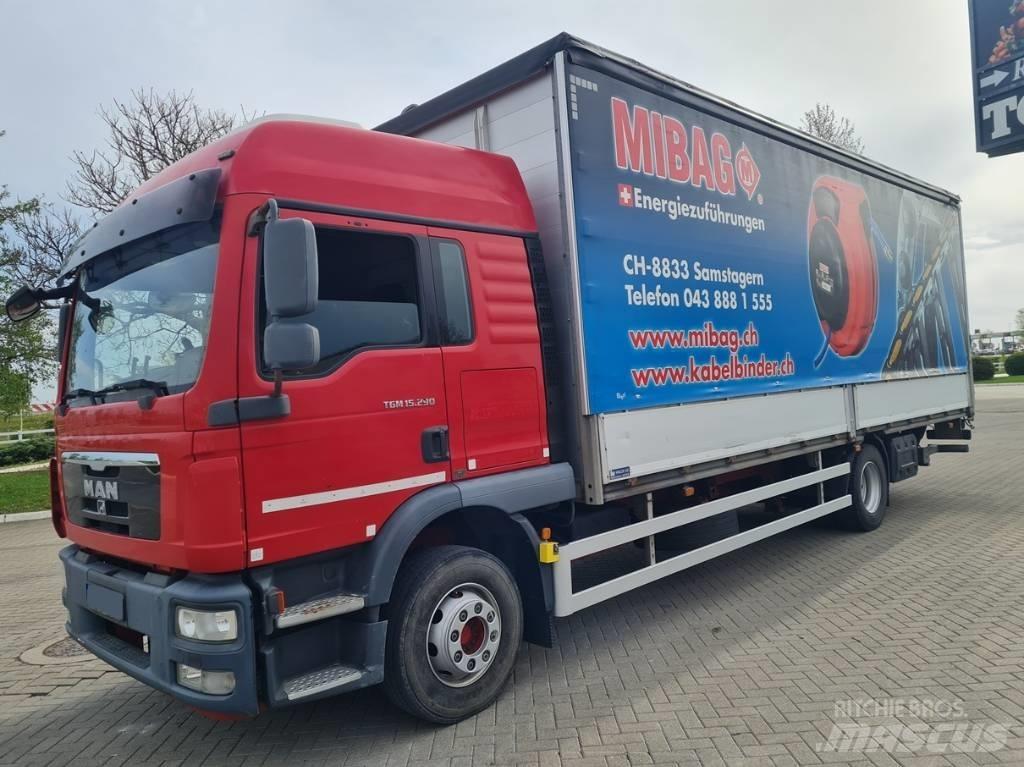 MAN 15.290 / 7.7m / LIFT Camiões caixa cortinas laterais