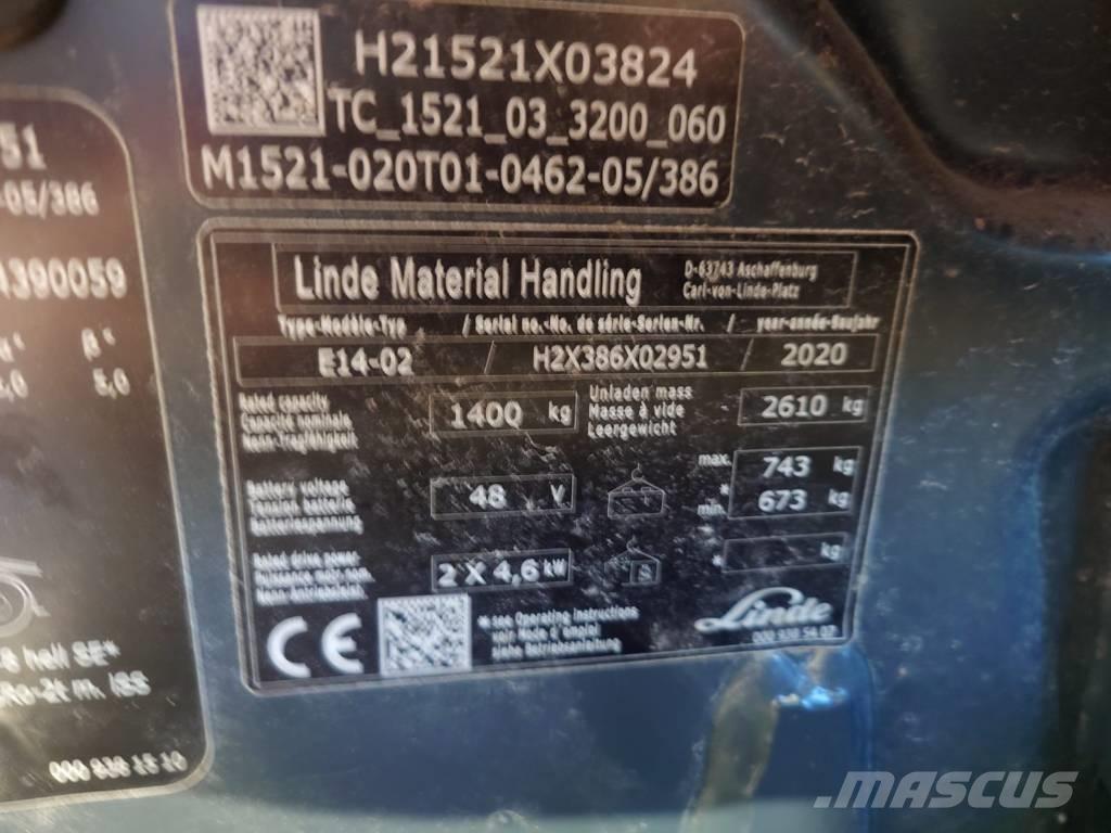 Linde E14/386 Empilhadores eléctricos