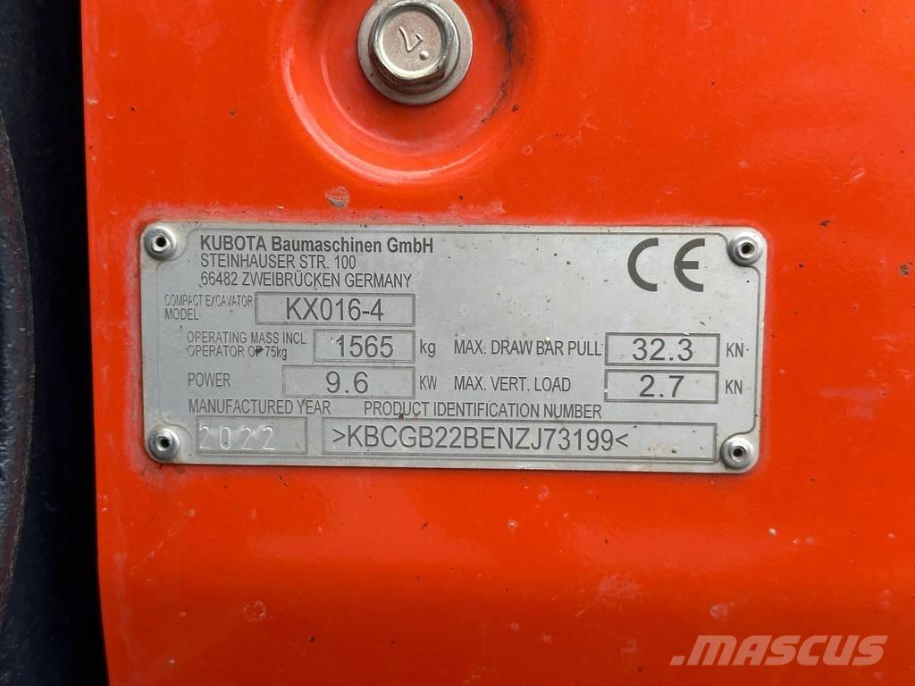 Kubota KX016-4 Mini Escavadoras <7t