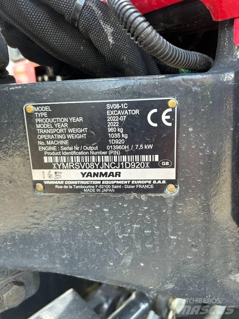 Yanmar SV08-1C Mini Escavadoras <7t