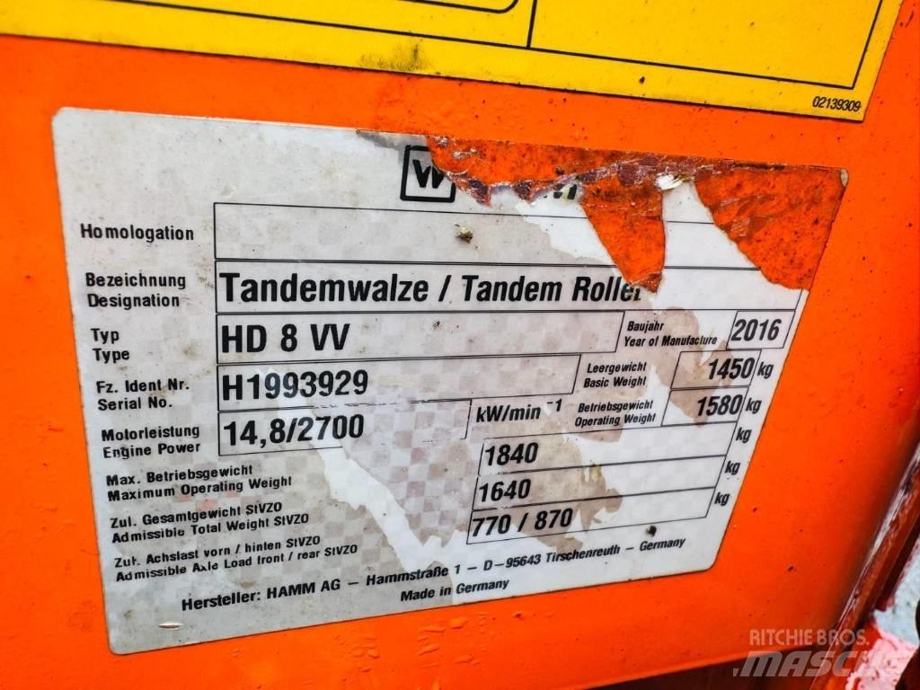 Hamm HD 8 VV Cilindros Compactadores tandem
