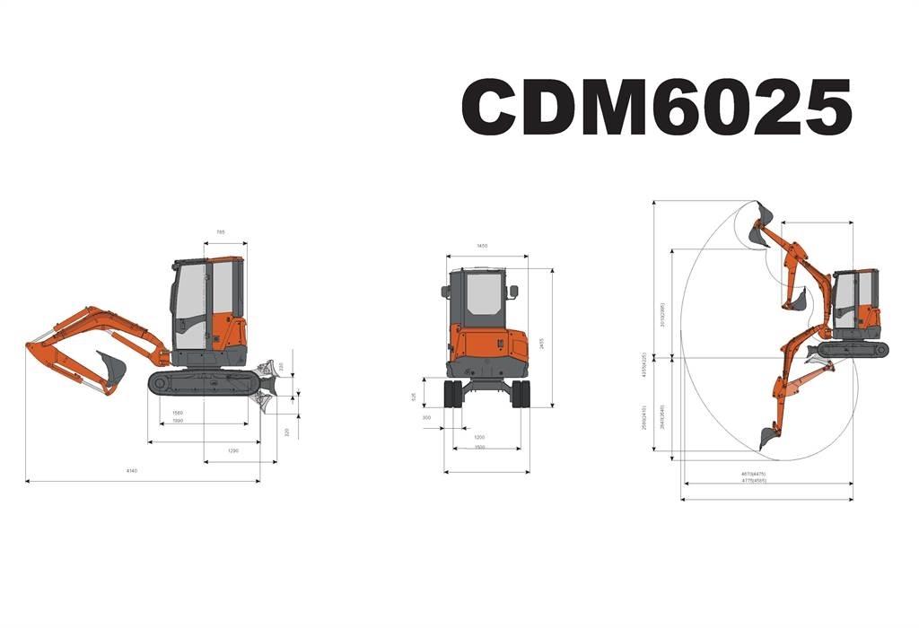 Lonking CDM6025 Mini Escavadoras <7t