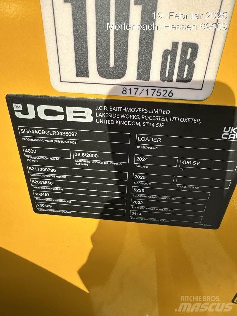 JCB 406 Pás carregadoras de rodas
