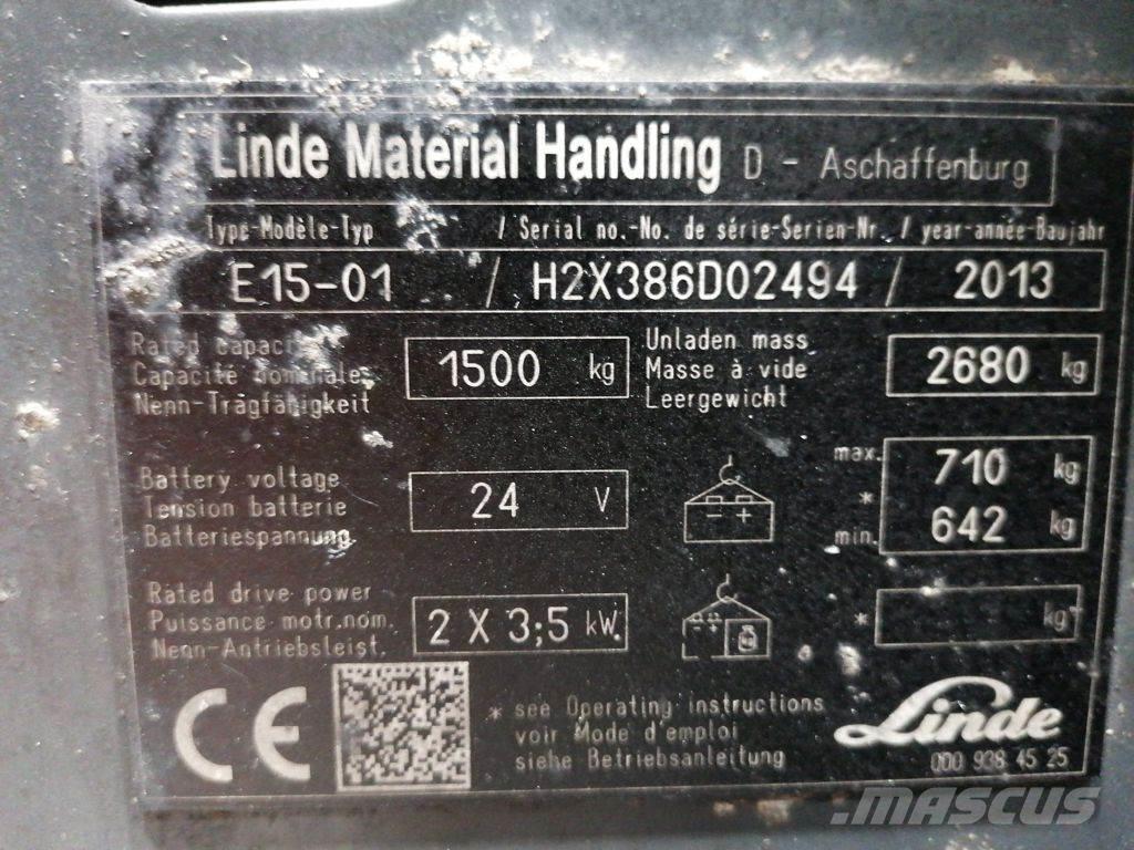 Linde E15-01 Empilhadores eléctricos