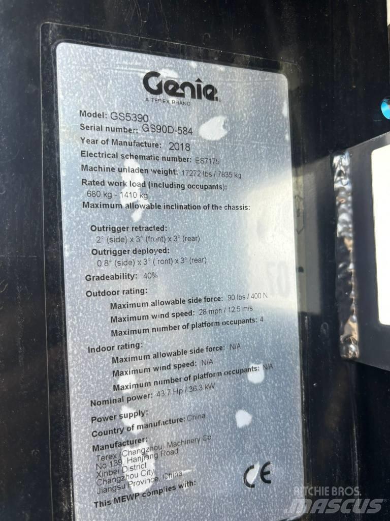 Genie GS 5390 RT Elevadores de tesoura
