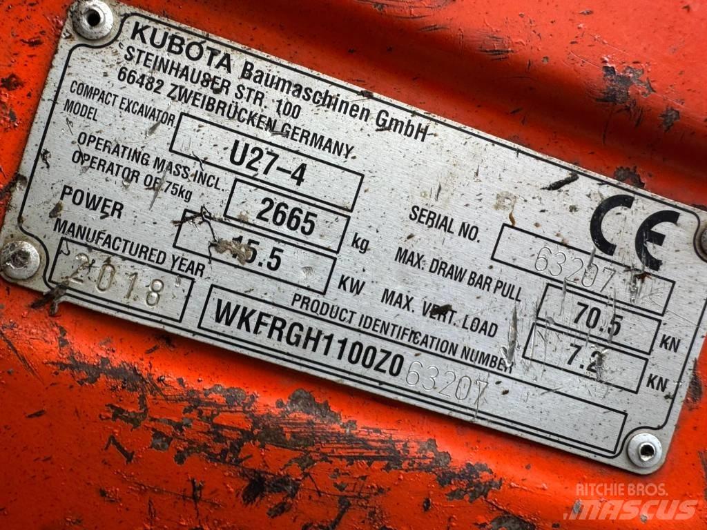 Kubota U 27-4 Mini Escavadoras <7t