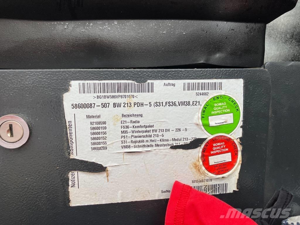 Bomag BW 213 PDH-5 Compactadores para terra