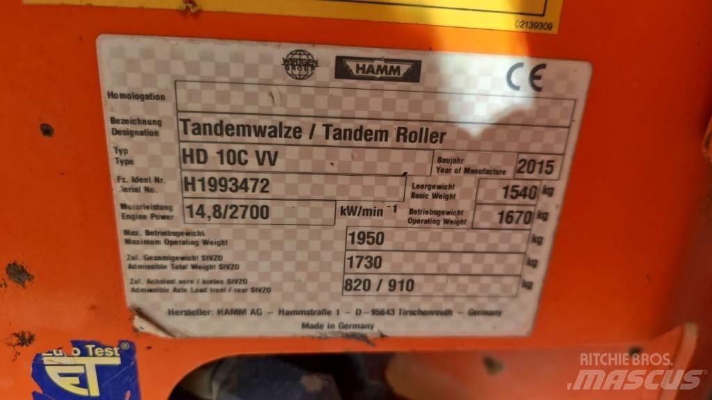 Hamm HD 10 C VV Cilindros Compactadores tandem