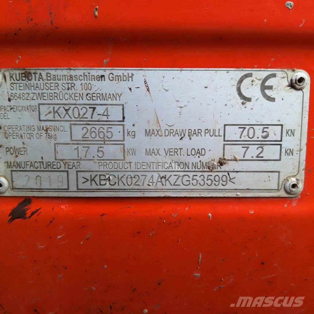 Kubota KX 027-4 Mini Escavadoras <7t