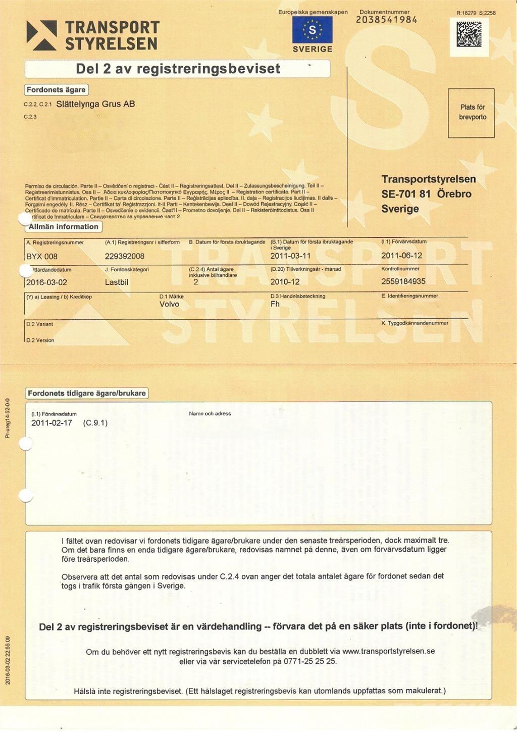 Volvo FH13 Camiões de chassis e cabine