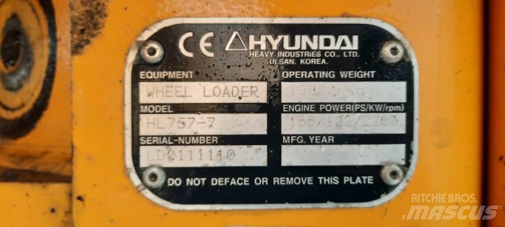 Hyundai HL 757-7 Pás carregadoras de rodas