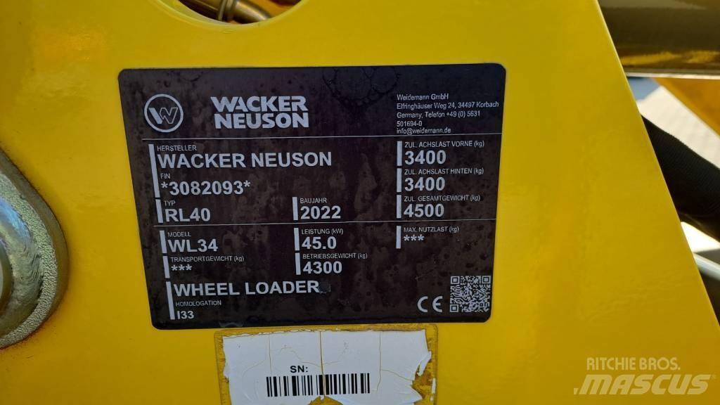 Wacker Neuson WL34 Pás carregadoras de rodas