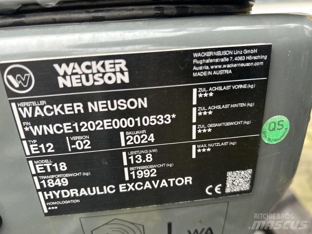 Wacker Neuson ET18 Escavadoras de rastos