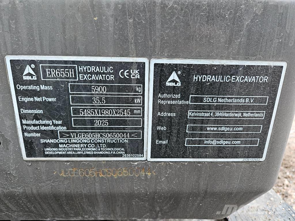 SDLG ER655H Mini Escavadoras <7t